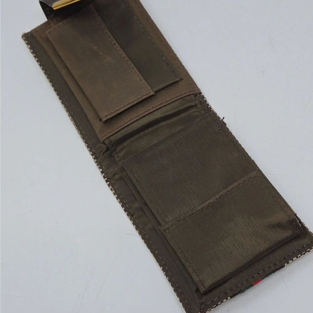 Vintage Men’s Bifold Wallet with Stripe Detail – Canvas Wallet Hong Kong 80s